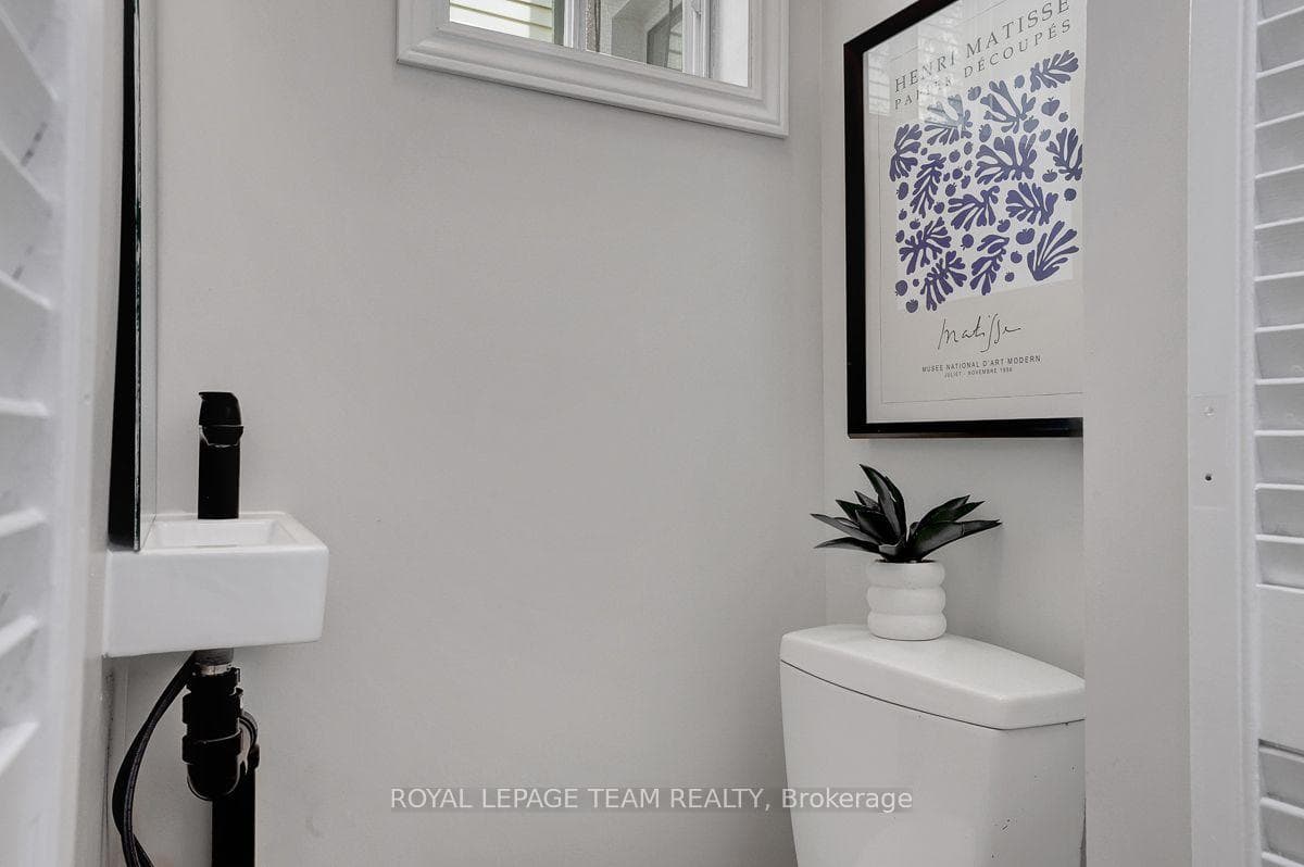 2-piece powder room on the main level.