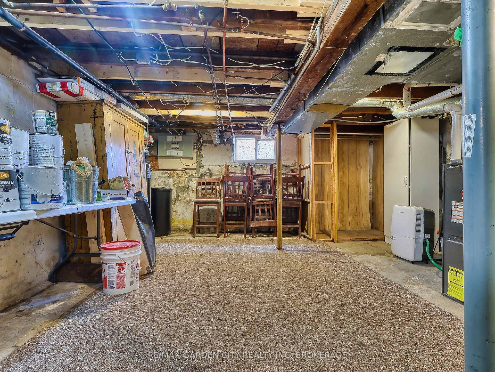 Unfinished portion of basement