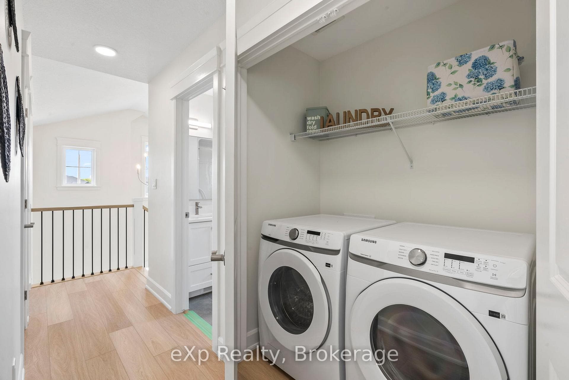 Convenient second floor laundry