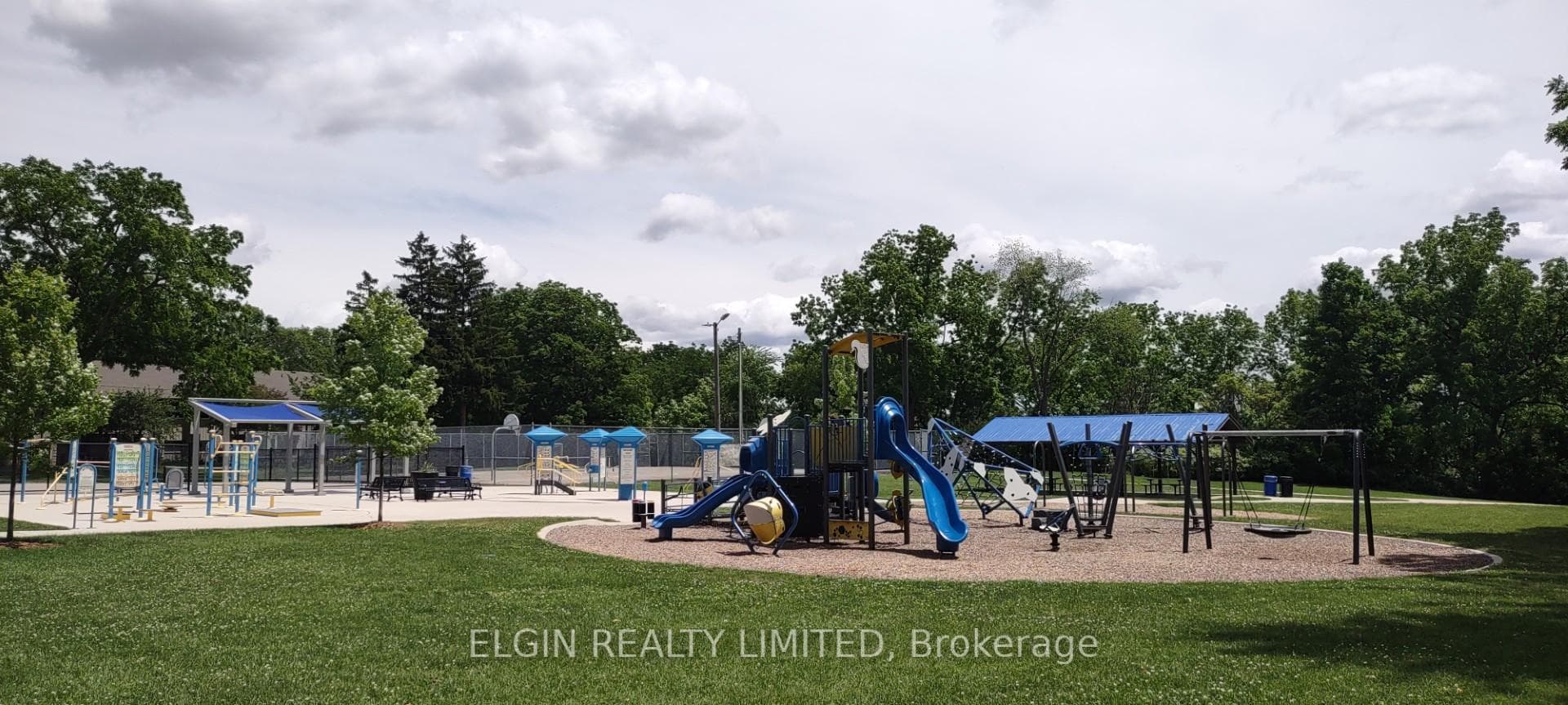 Playground in Union St. Park next to prop