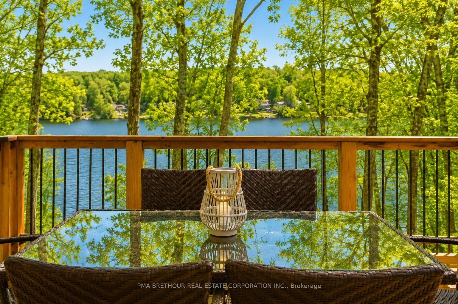 Covered Deck Overlooking the Lake