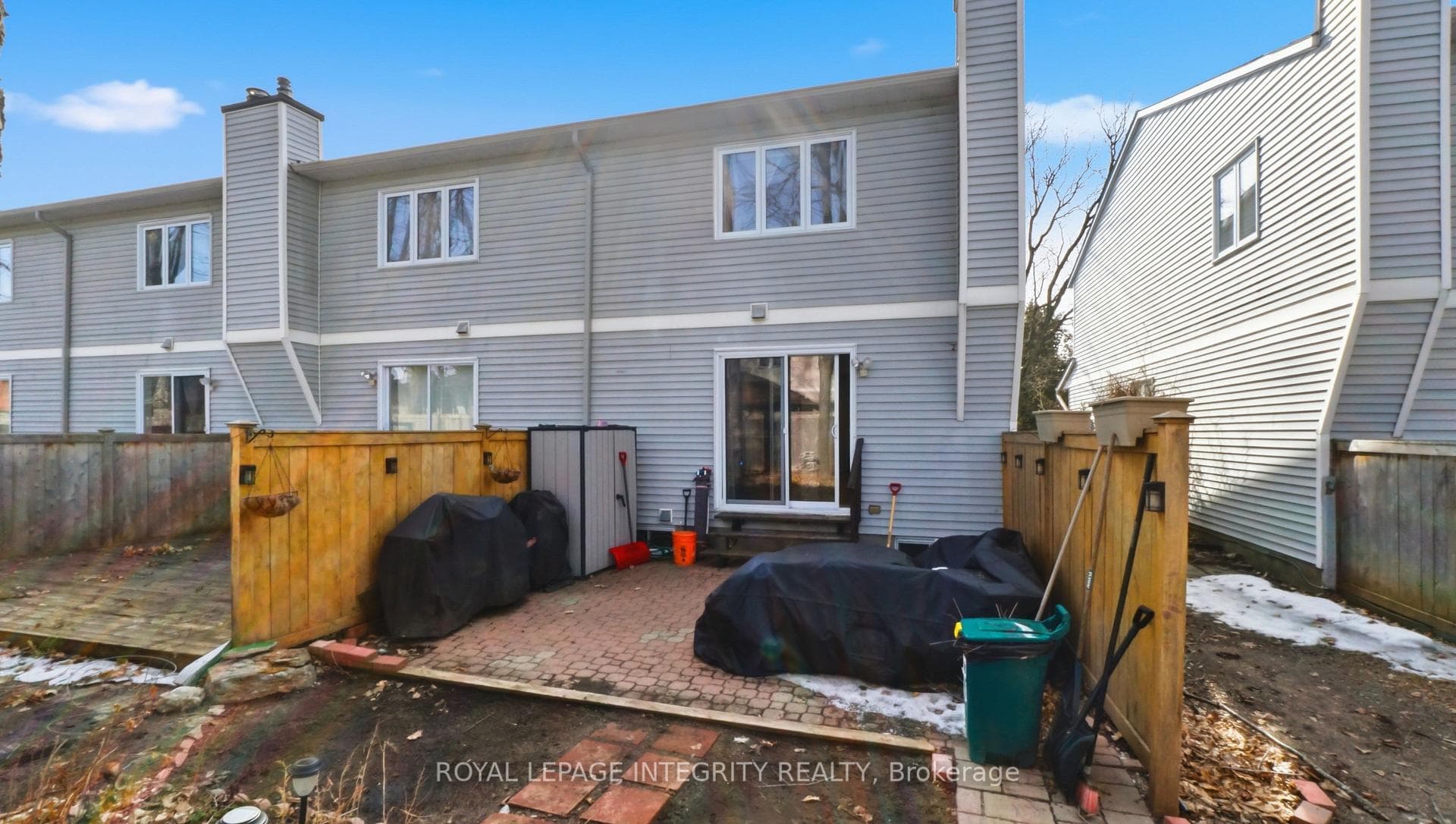 Paved backyard