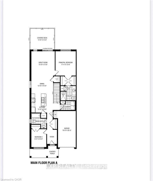 FRONT PORCH IS NOT AS SHOWN ON THIS PLAN