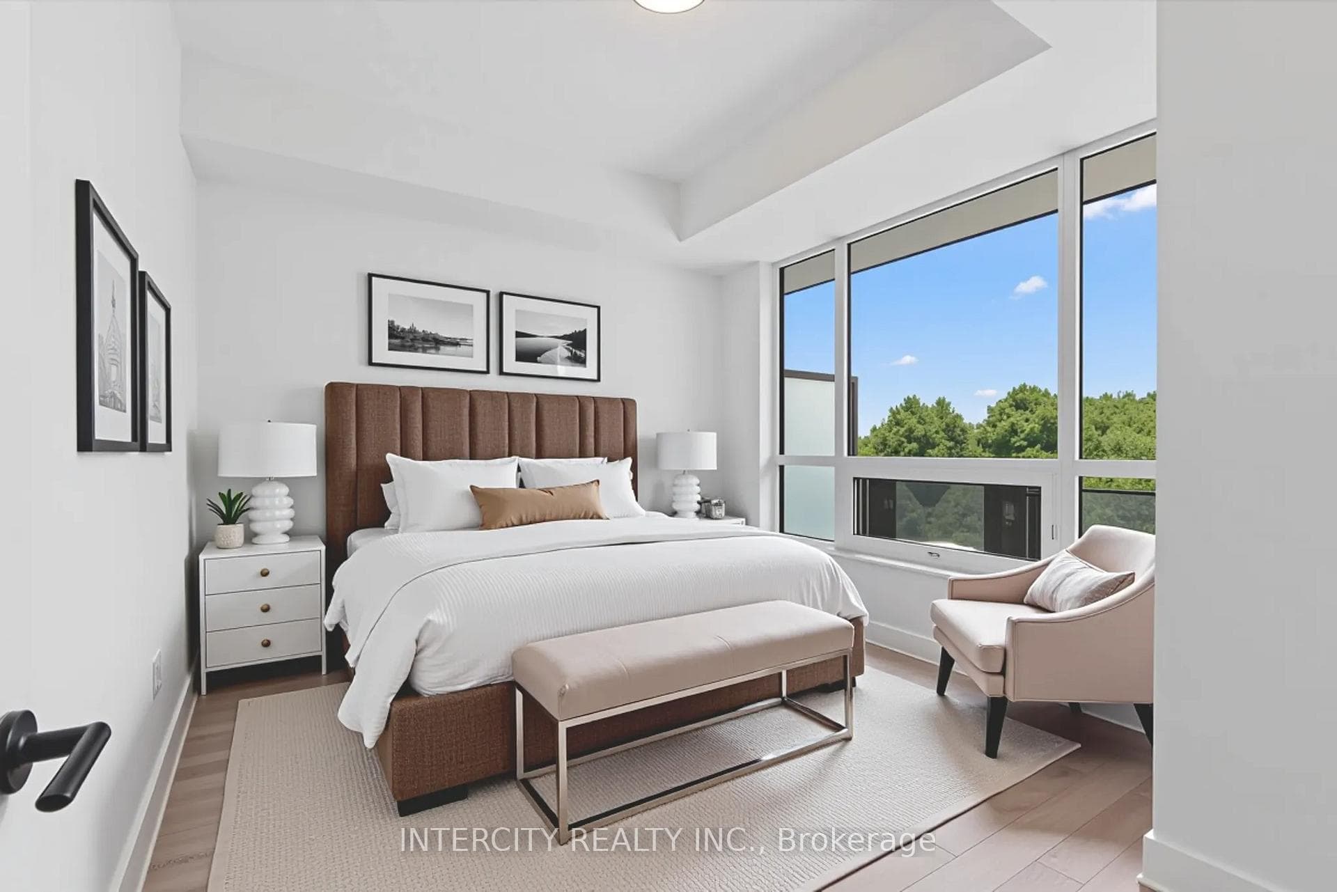 Virtually staged bedroom