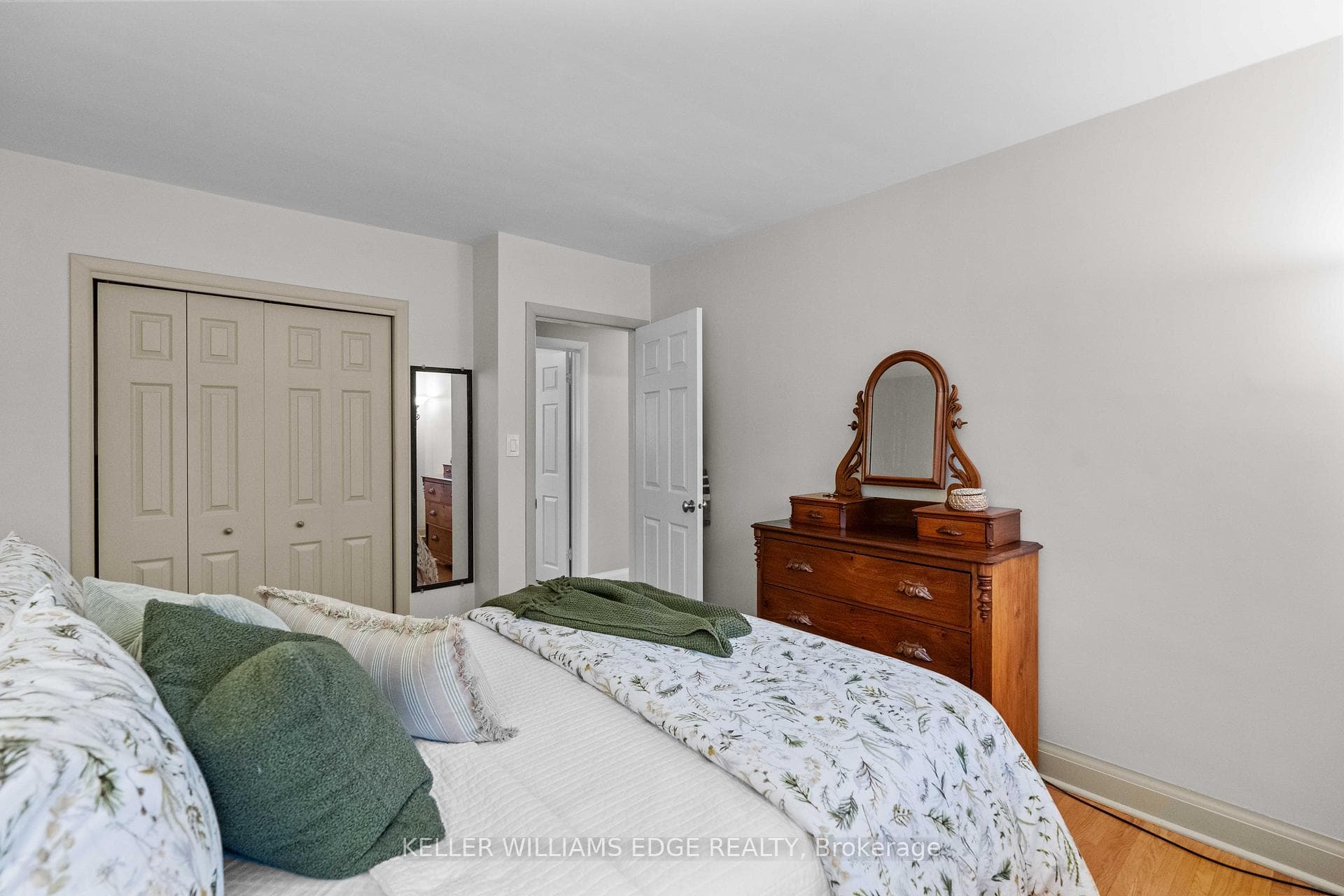 Primary bedroom with double closet