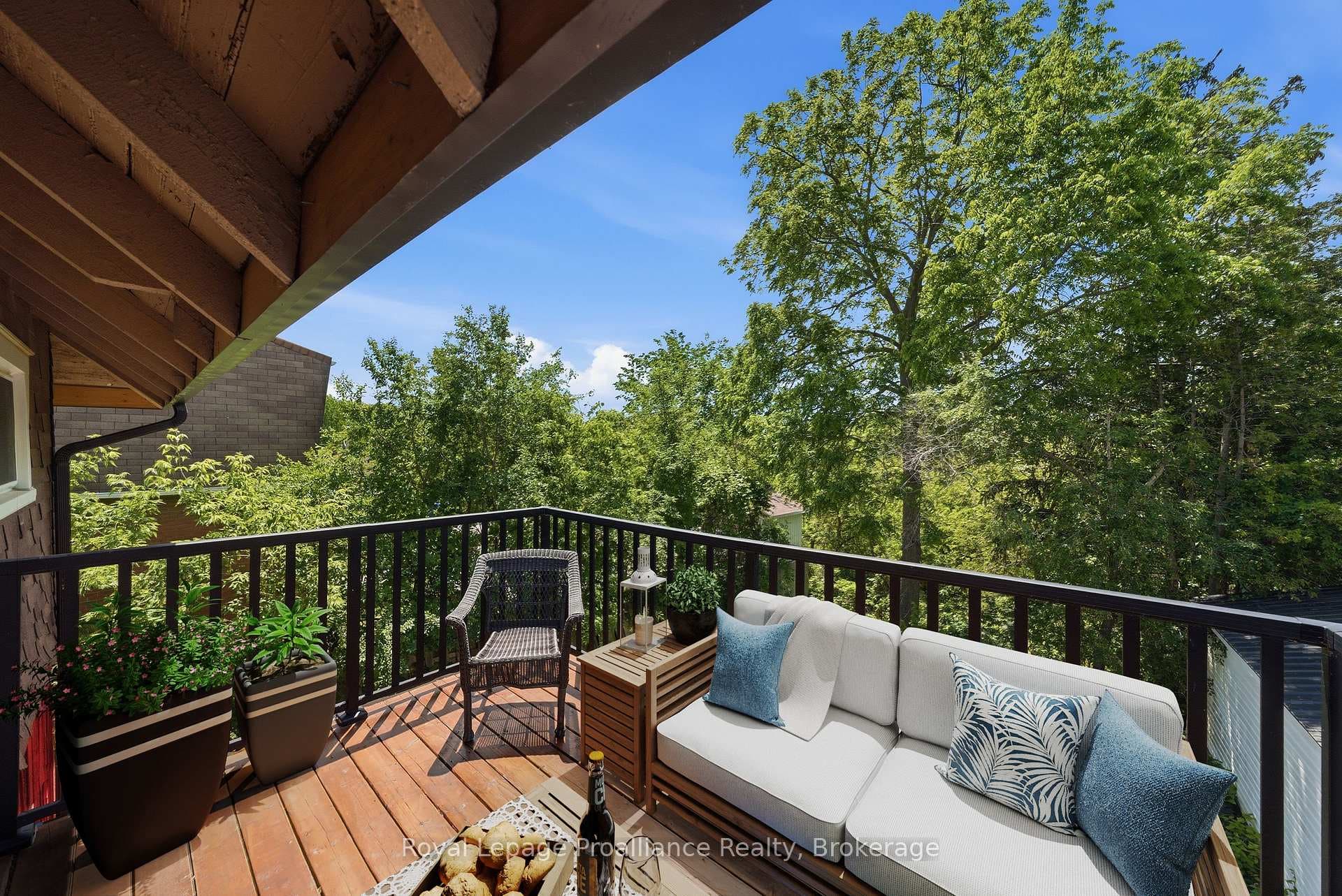Virtually Staged Balcony off Primary Bedroom