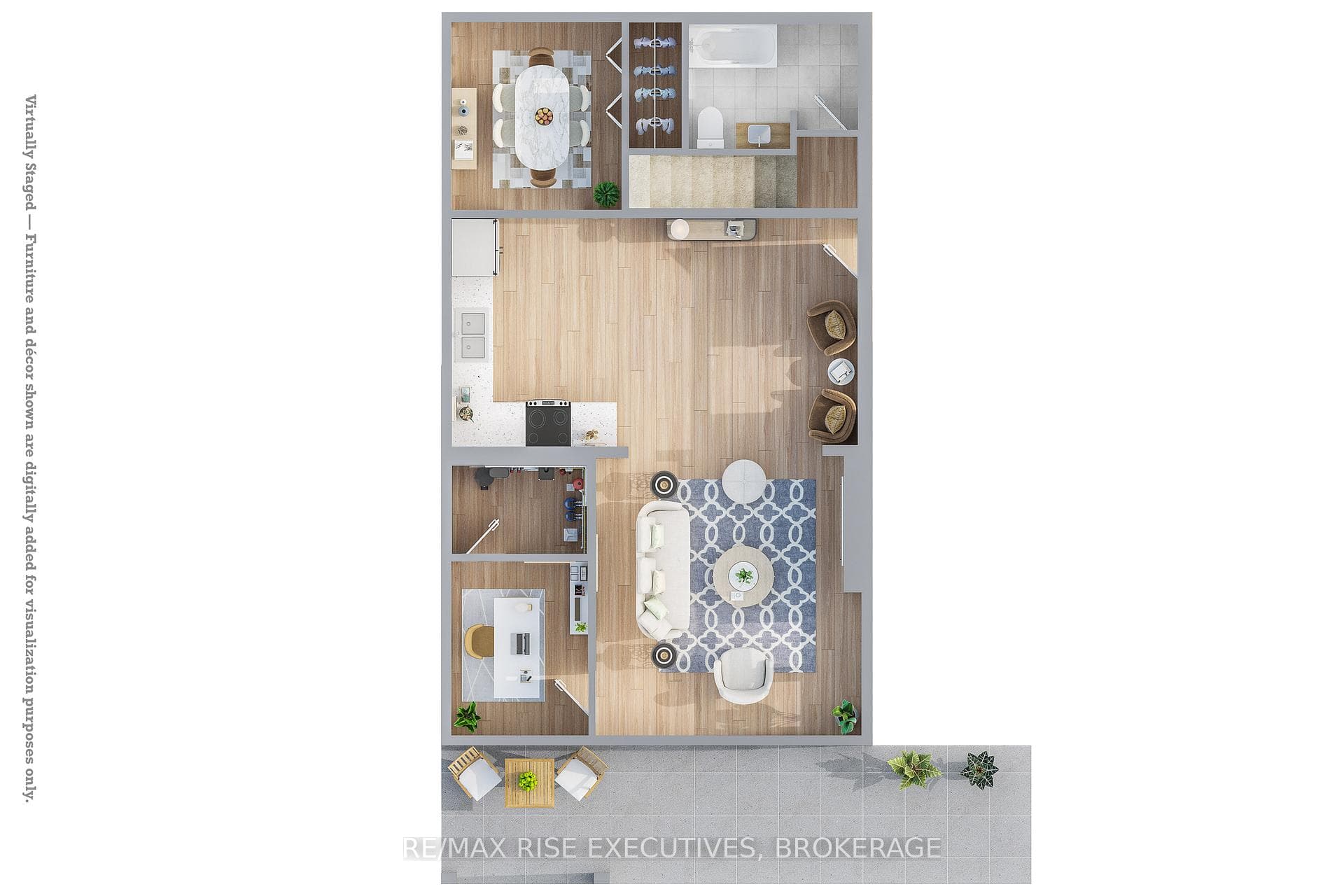 Virtually staged floor plan
