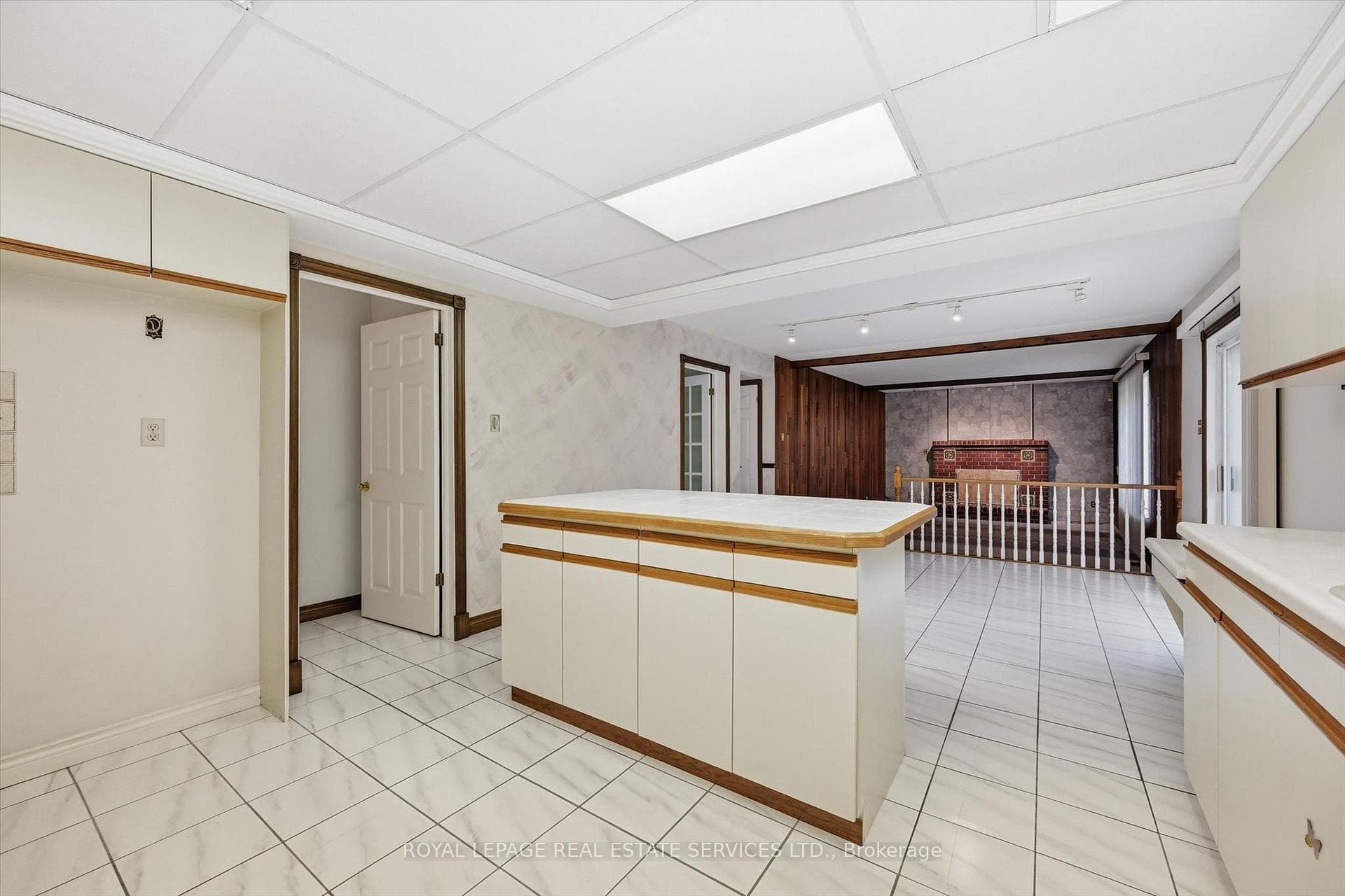 Eat-In Kitchen is Open to the Sunken Family Room