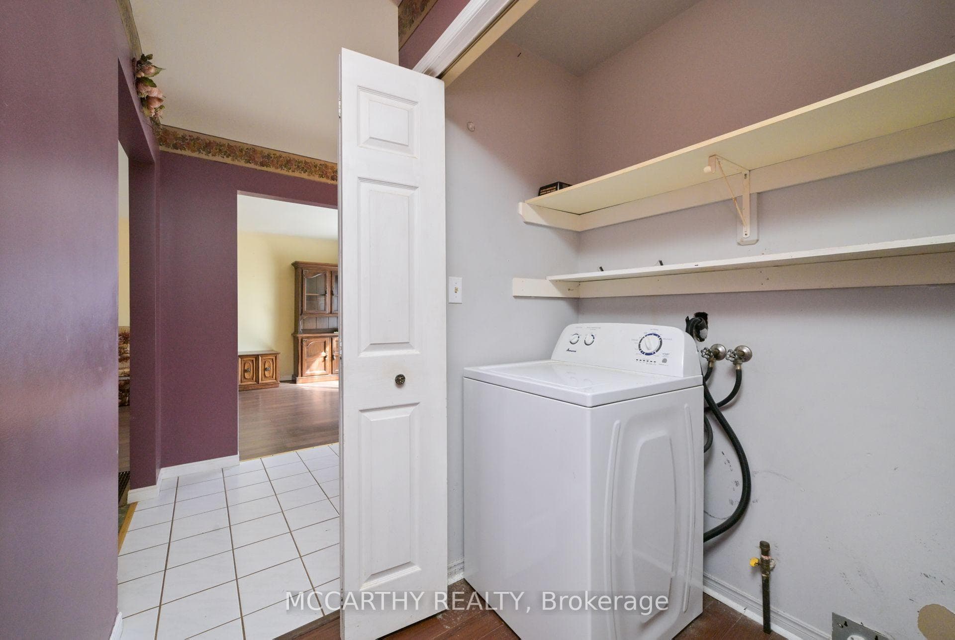 Main Floor laundry with New Dryer in place