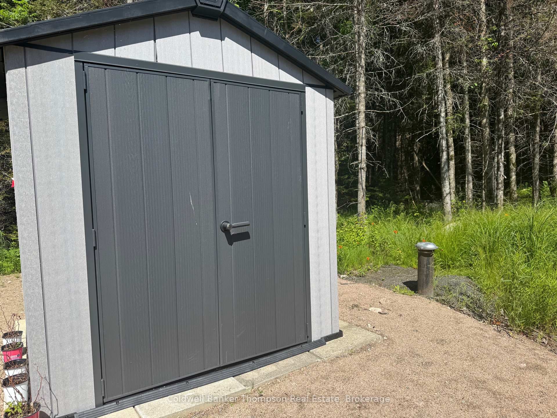 Shed beside drilled well
