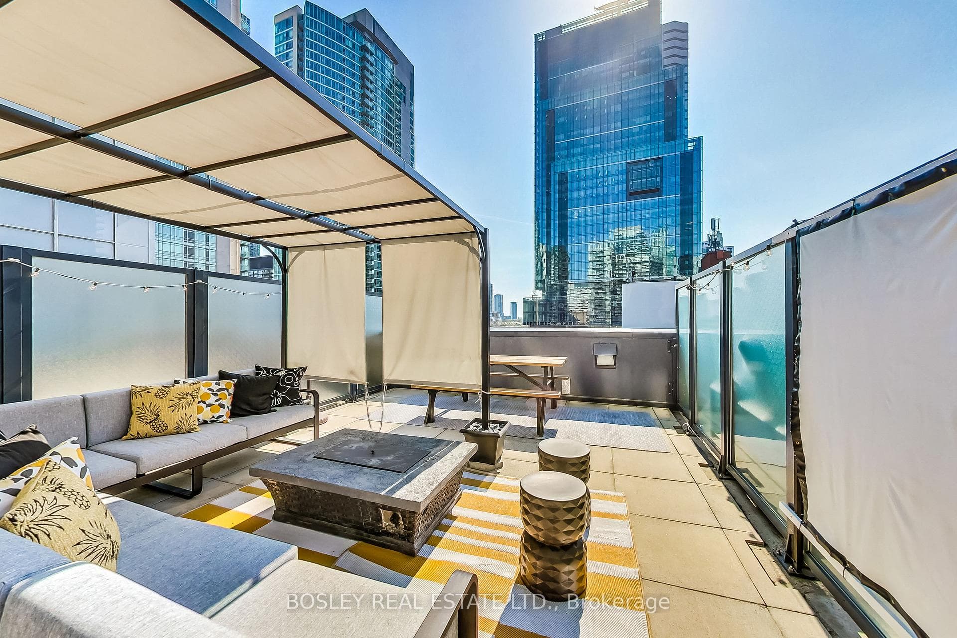 The sun-filled 419 sq ft terrace