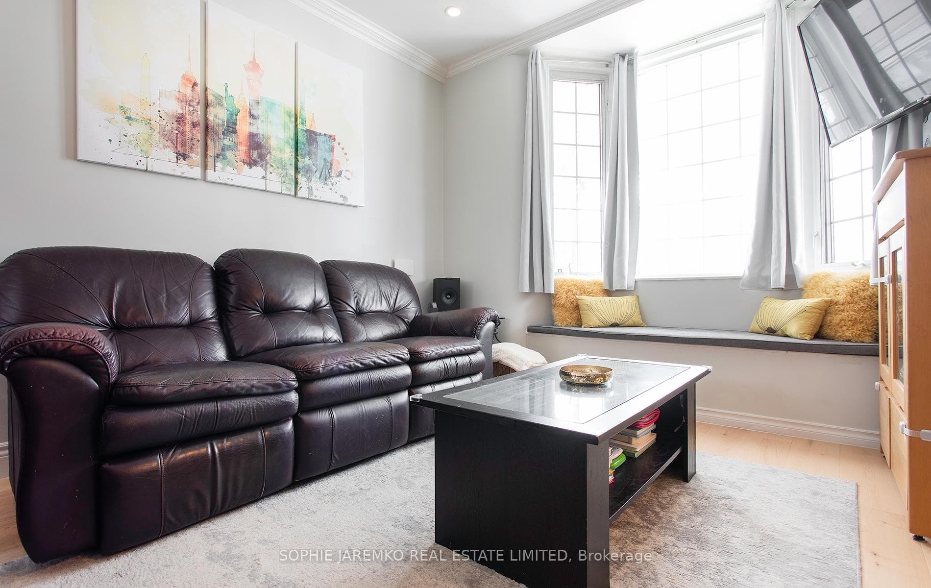 Living room - Blanket box below window for storage