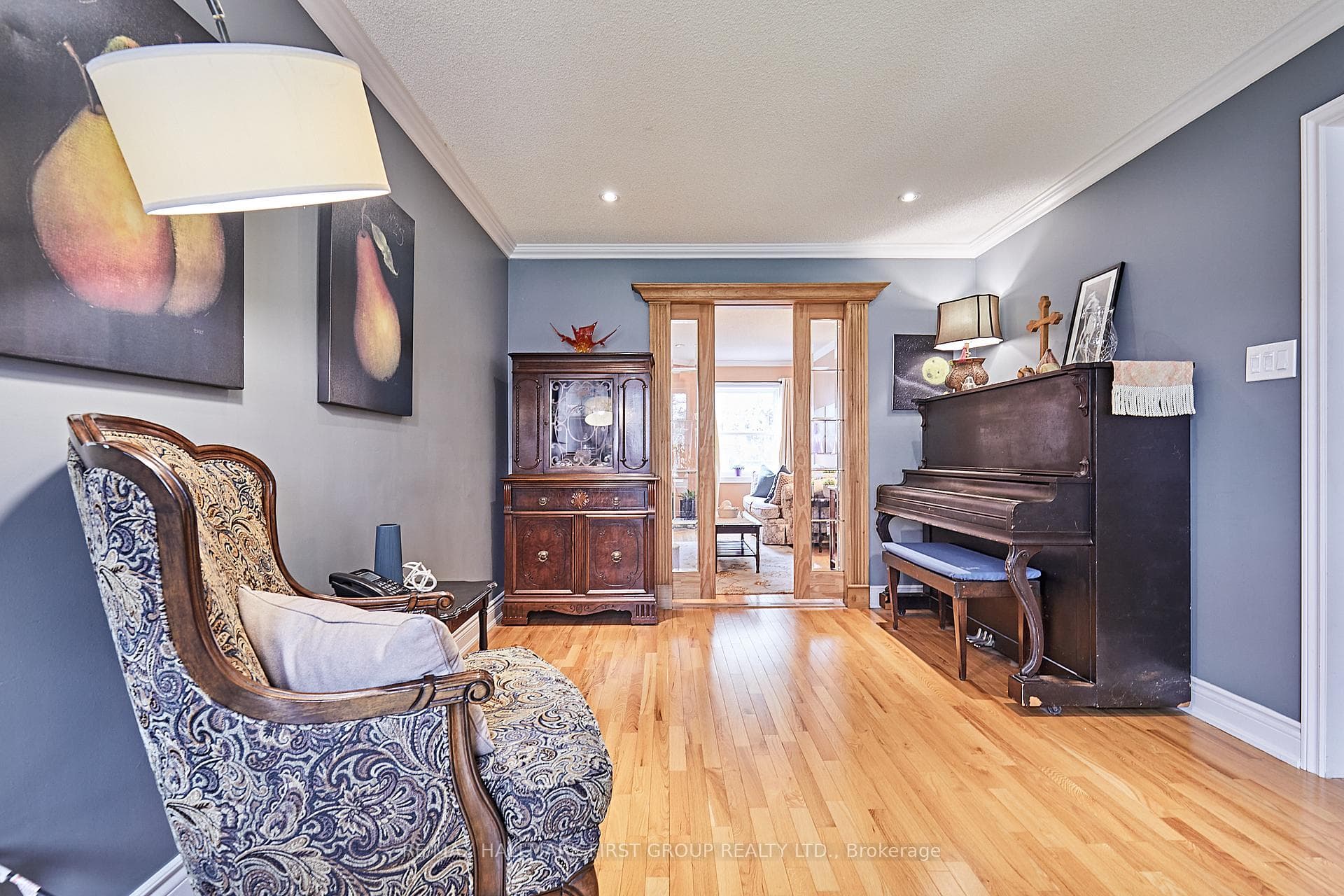 Living Room French Doors to Family Room