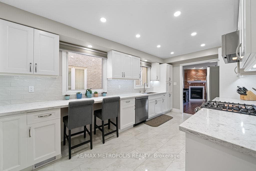 Seating in Kitchen with Large Windows