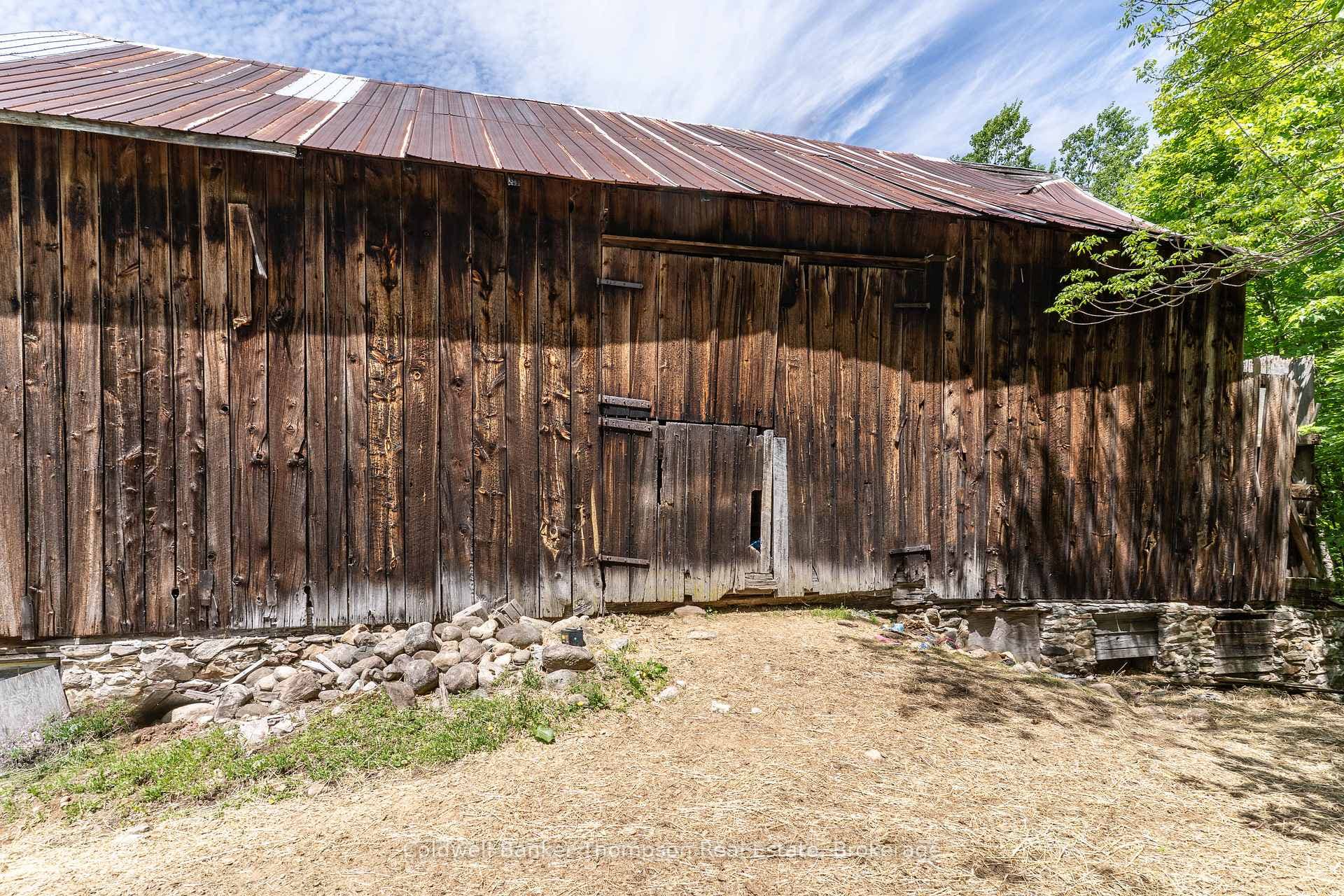 side of barn