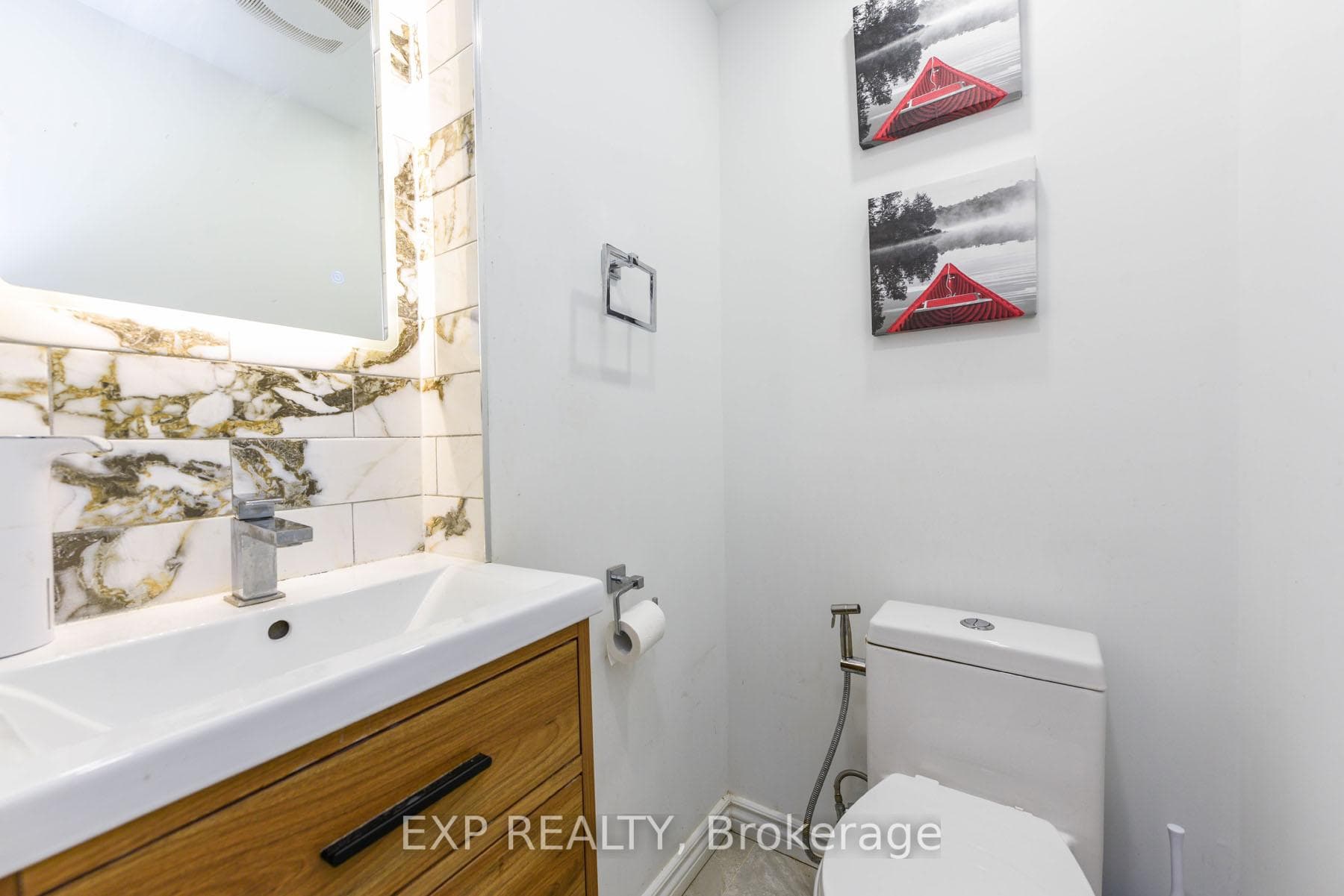 Closet Space Converted To New Powder Room!