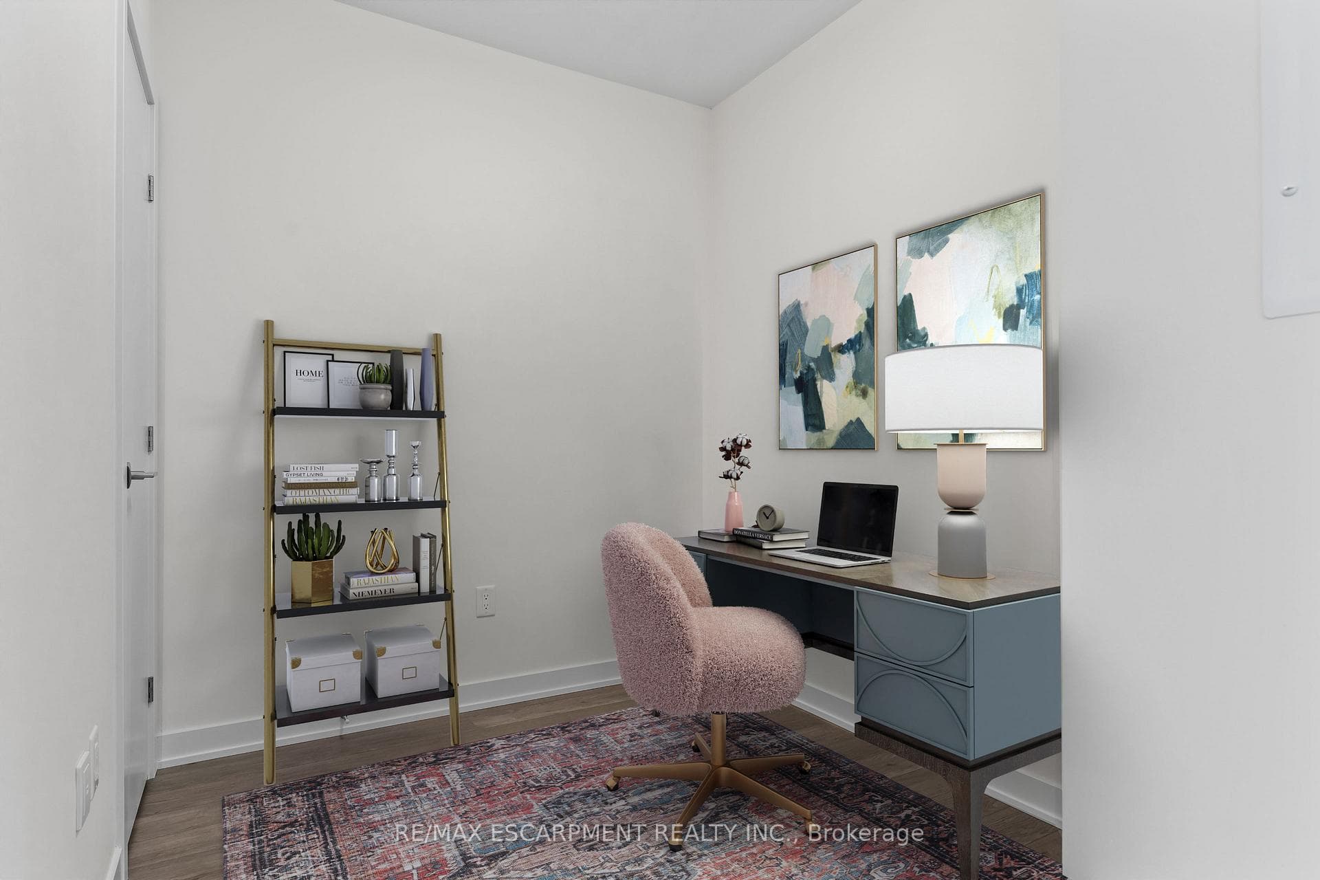 Virtually Staged Den