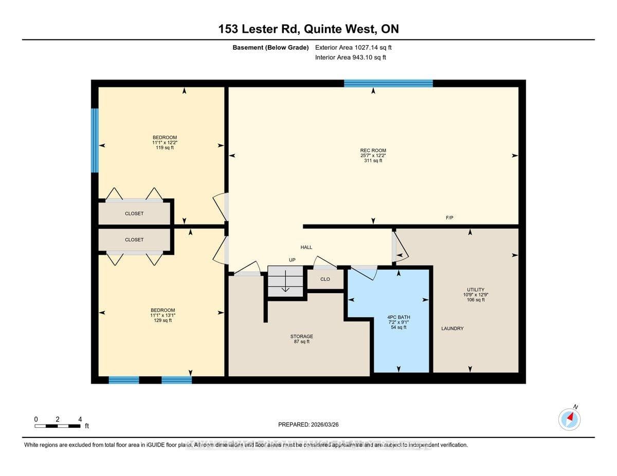 Lower Level Floor Plan Imperial