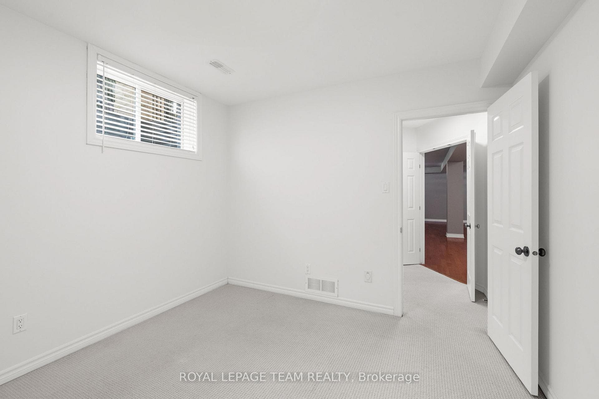 Bedroom off private hallway has a suite-like feel
