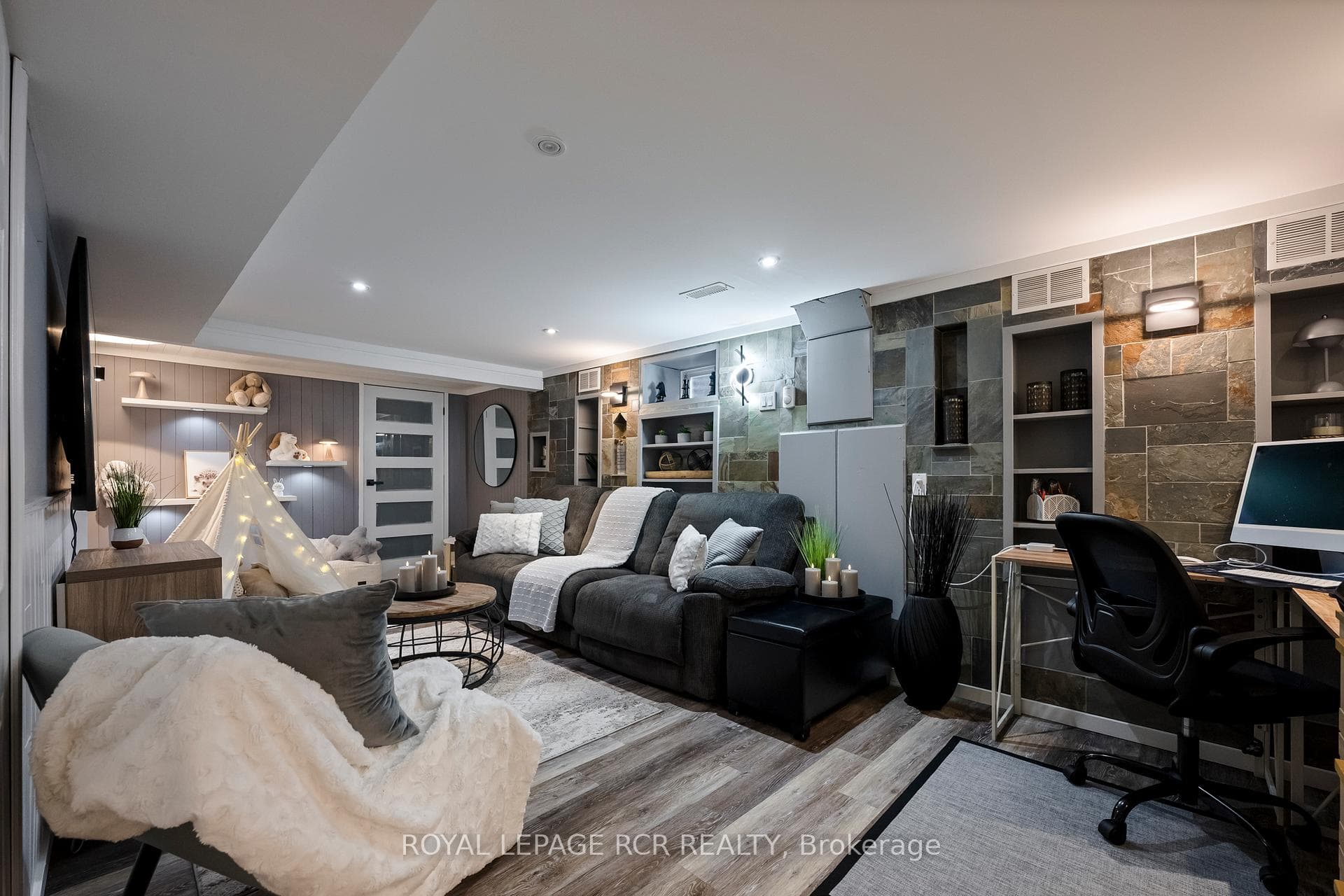 Lower level rec room