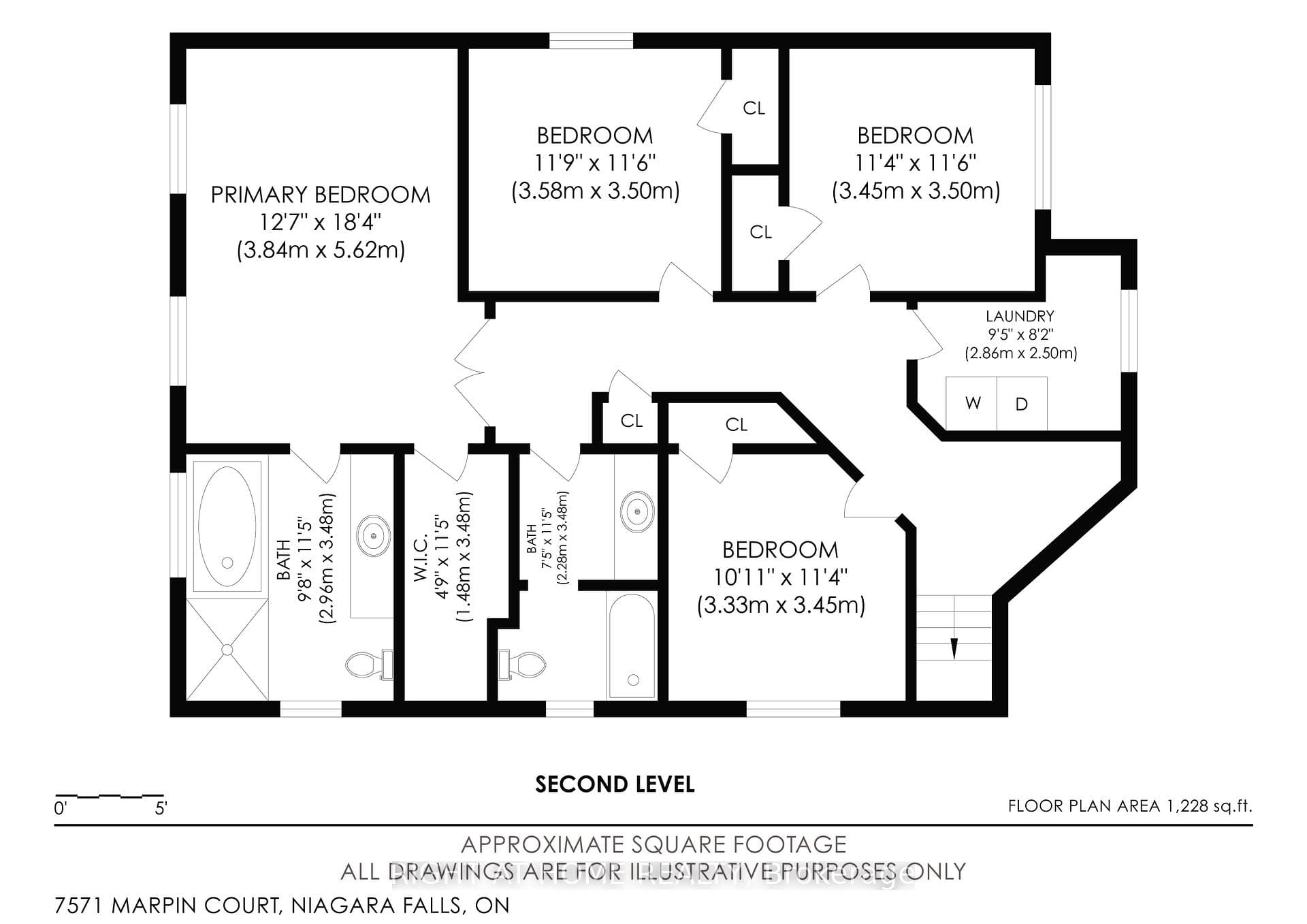 Second level floor plan