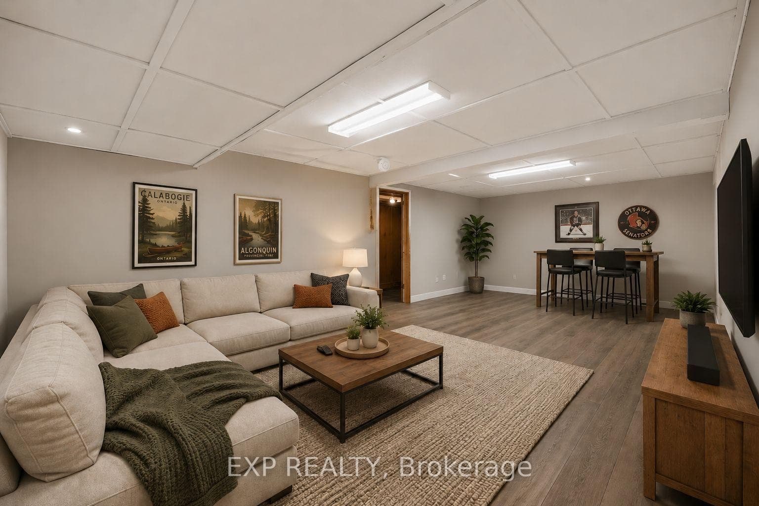 POTENTIAL REC. ROOM SET-UP - VIRTUALLY STAGED