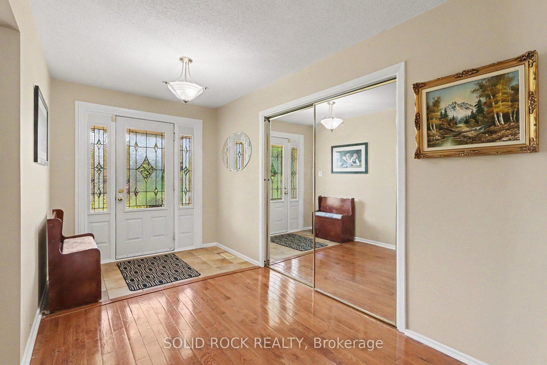 Large front foyer with closet storage