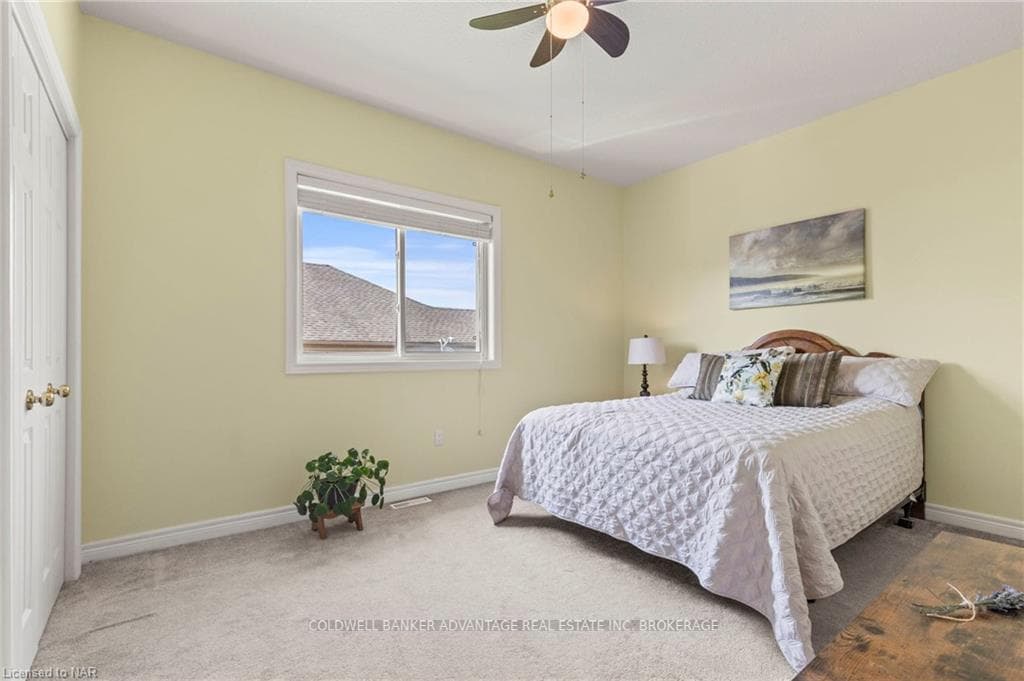 Primary bedroom is generously sized.