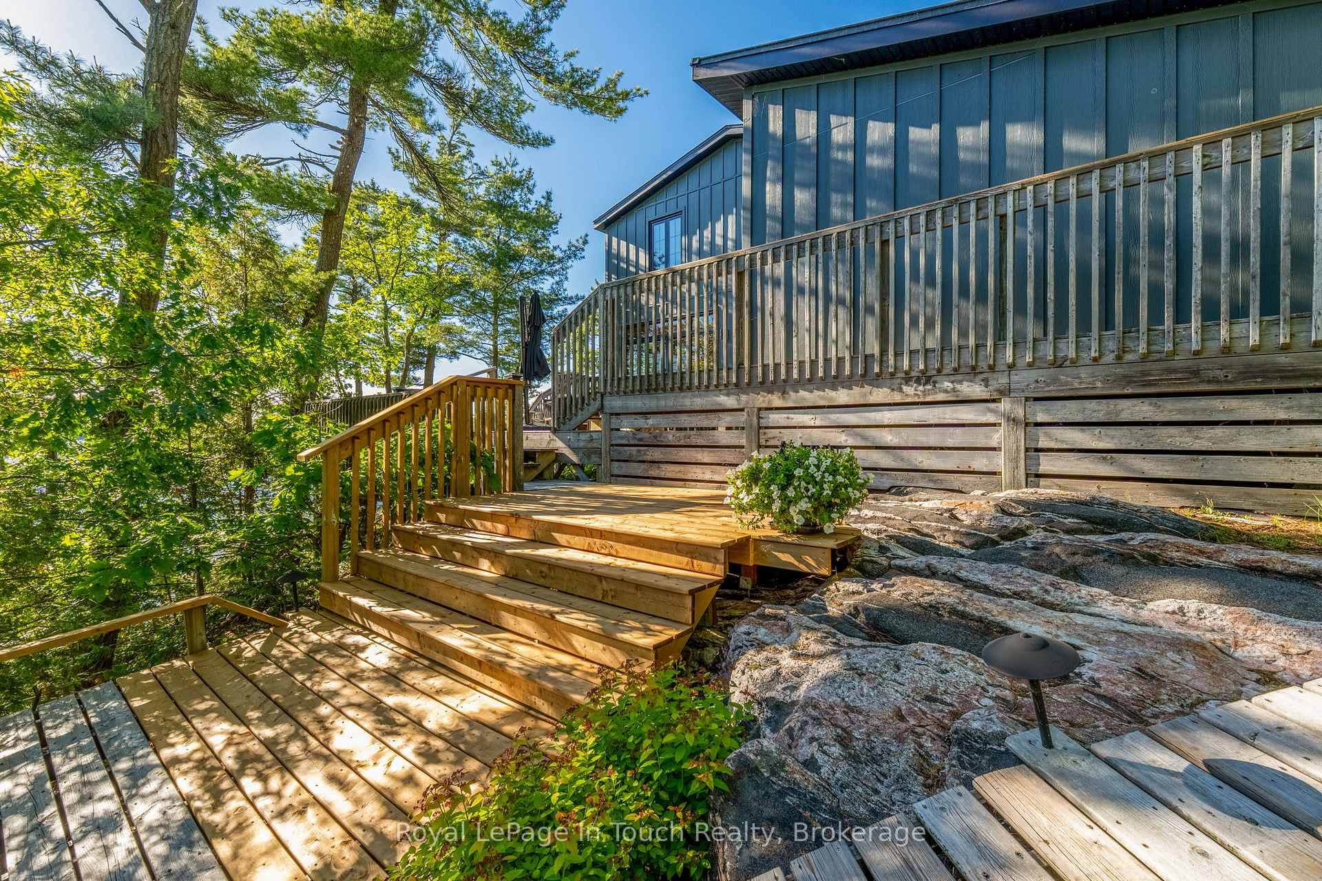 Main deck stair to cottage