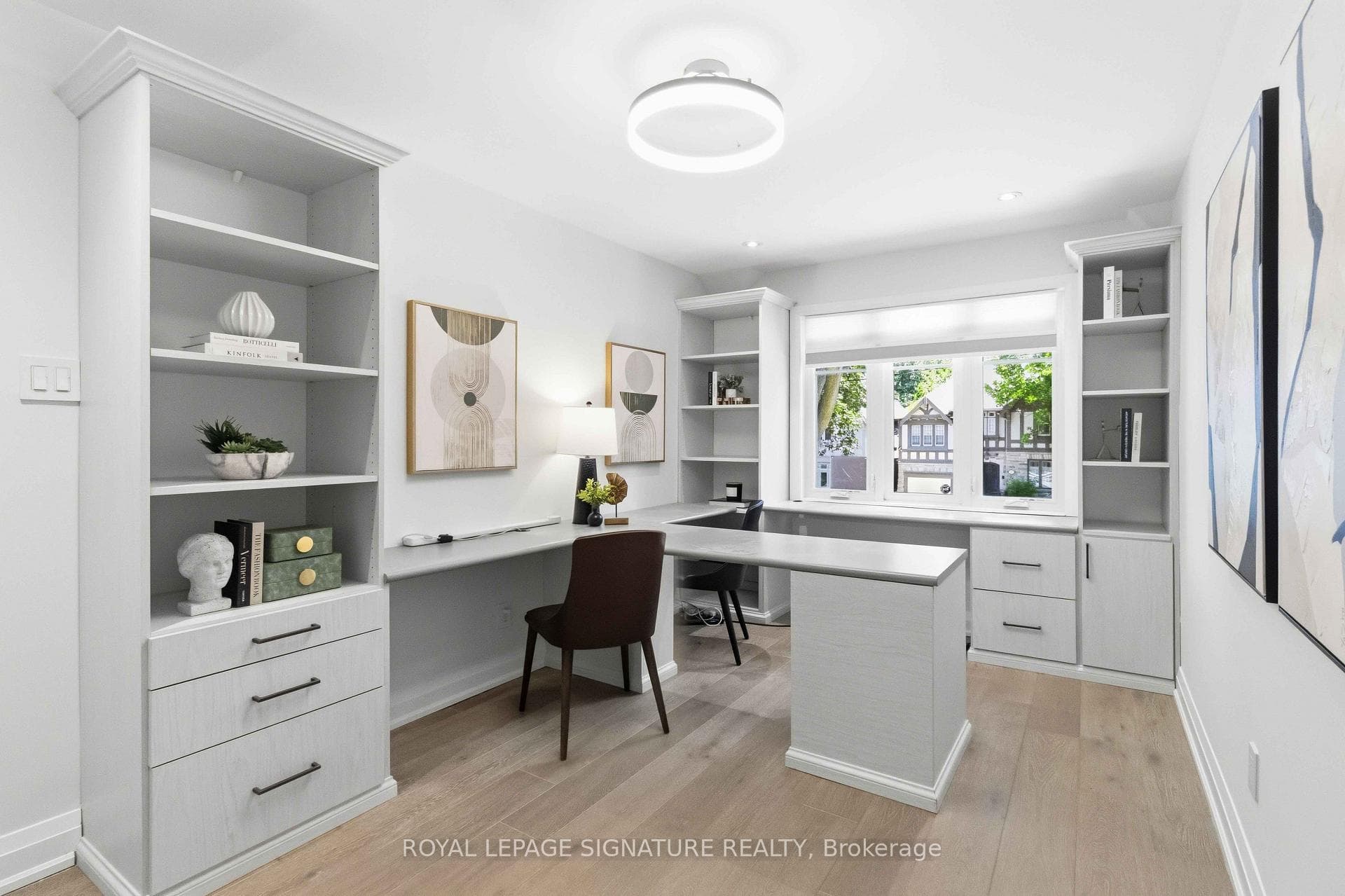 2nd floor office with built-ins