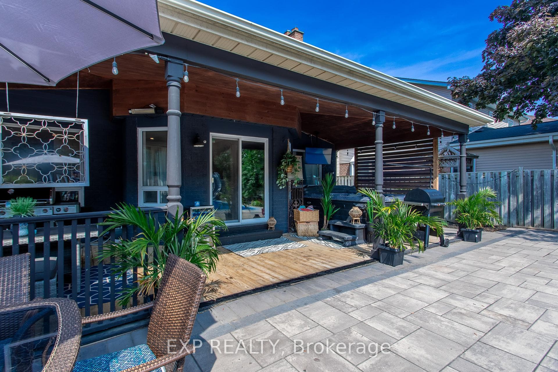 Large Covered Deck in backyard
