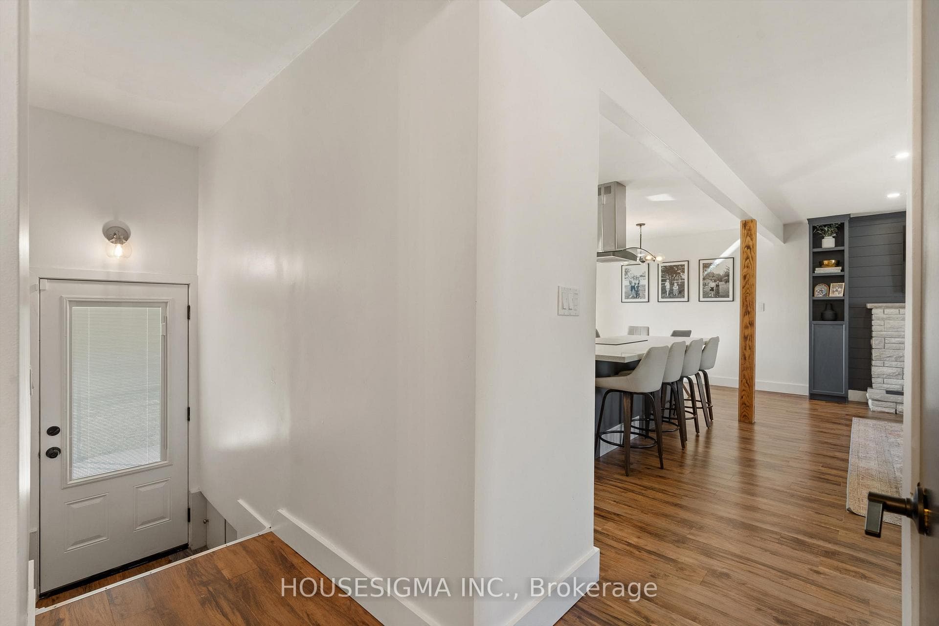 Exit to backyard and basement