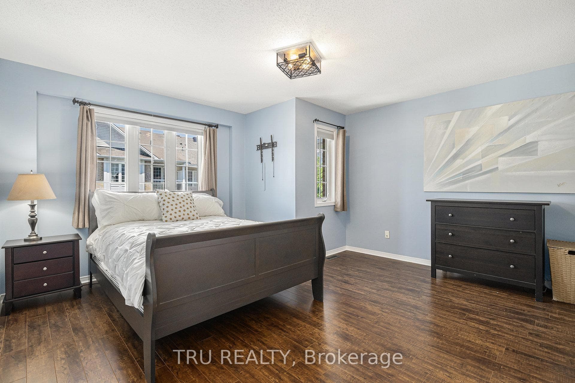 Large master bedroom with walk-in closet