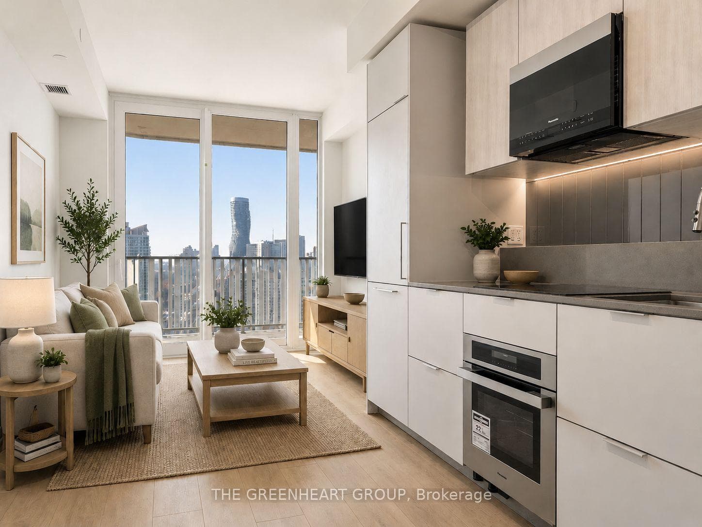 Virtually Staged - Kitchen & Living Room