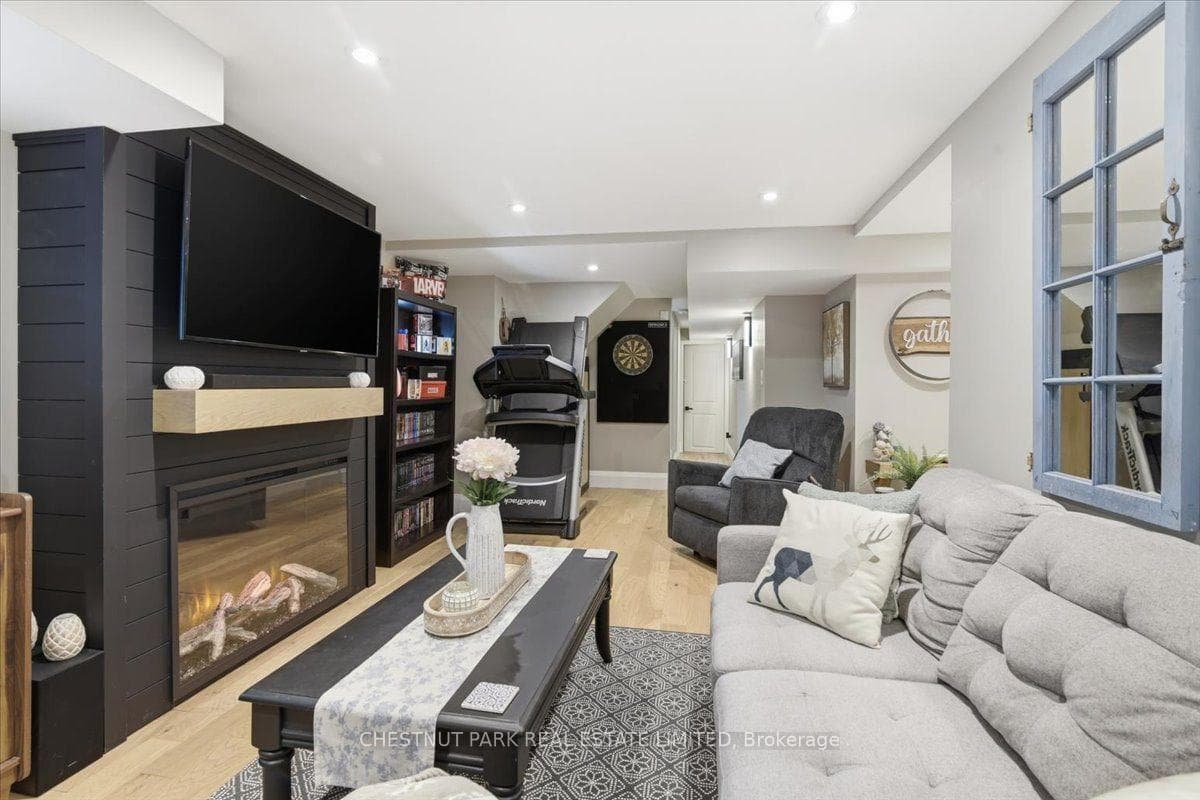 Napolean Electric Fireplace with Custom Wall Unit