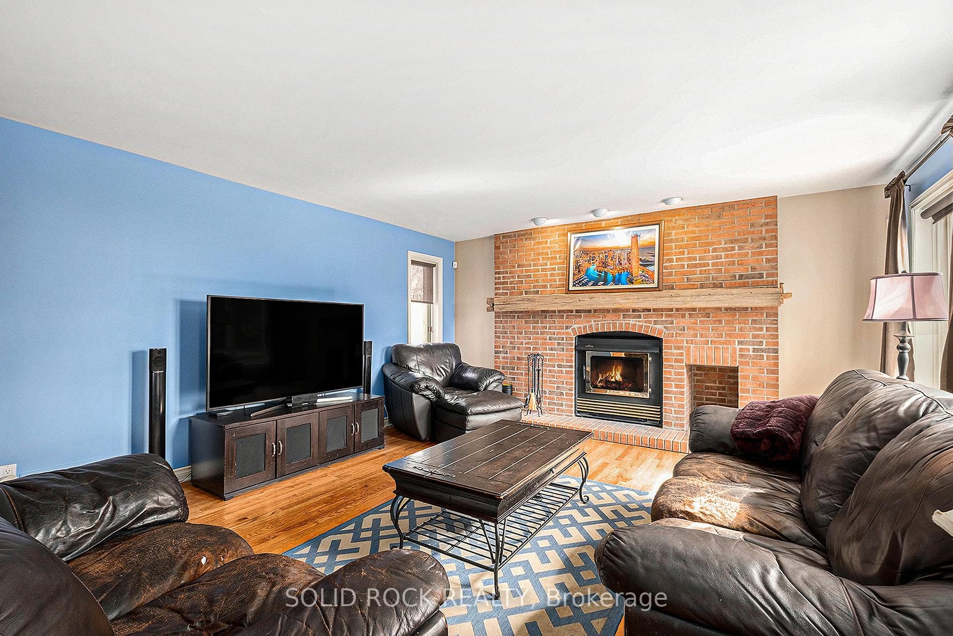 Family Room with incredible mantle