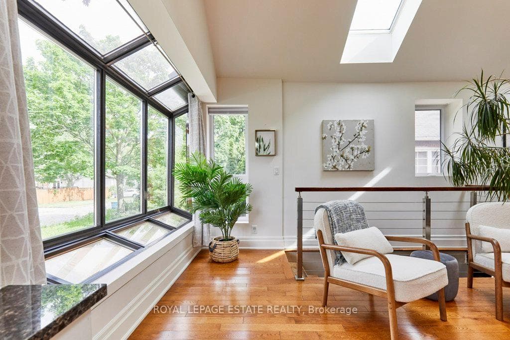Views of the park from the solarium windows