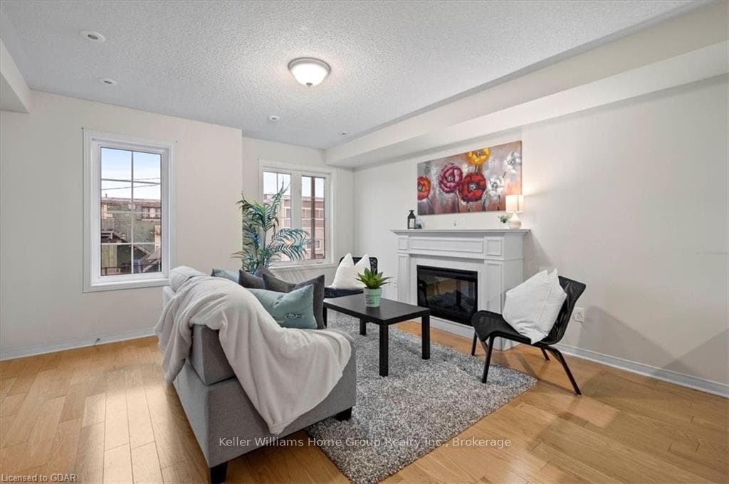 Living room featuring light hardwood / wood-style