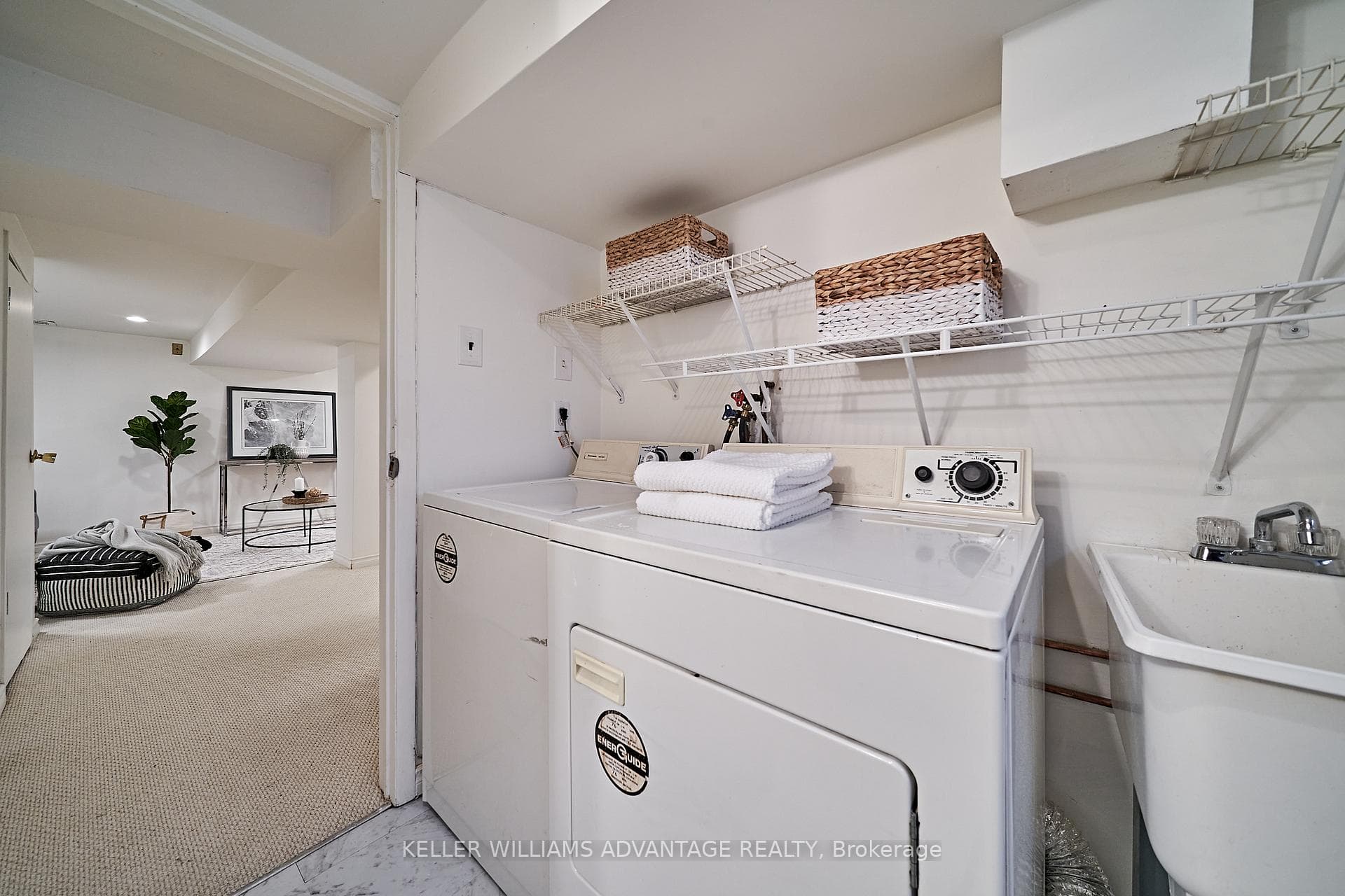 Laundry room and 3pc bath combo