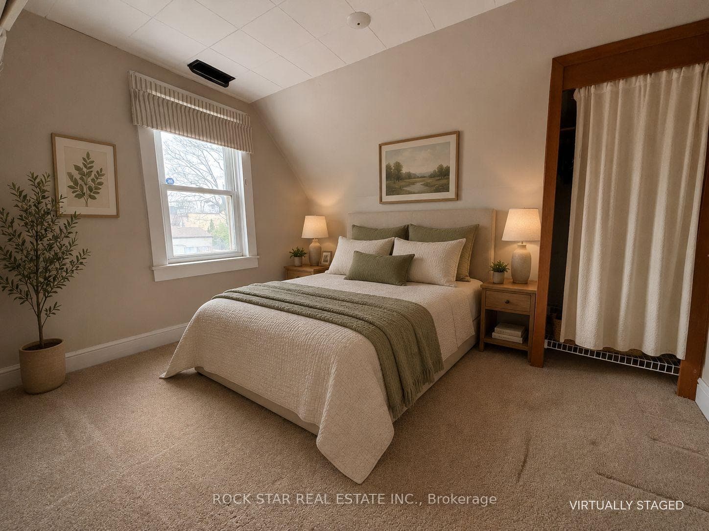 Virtually Staged 2nd floor bedroom #3