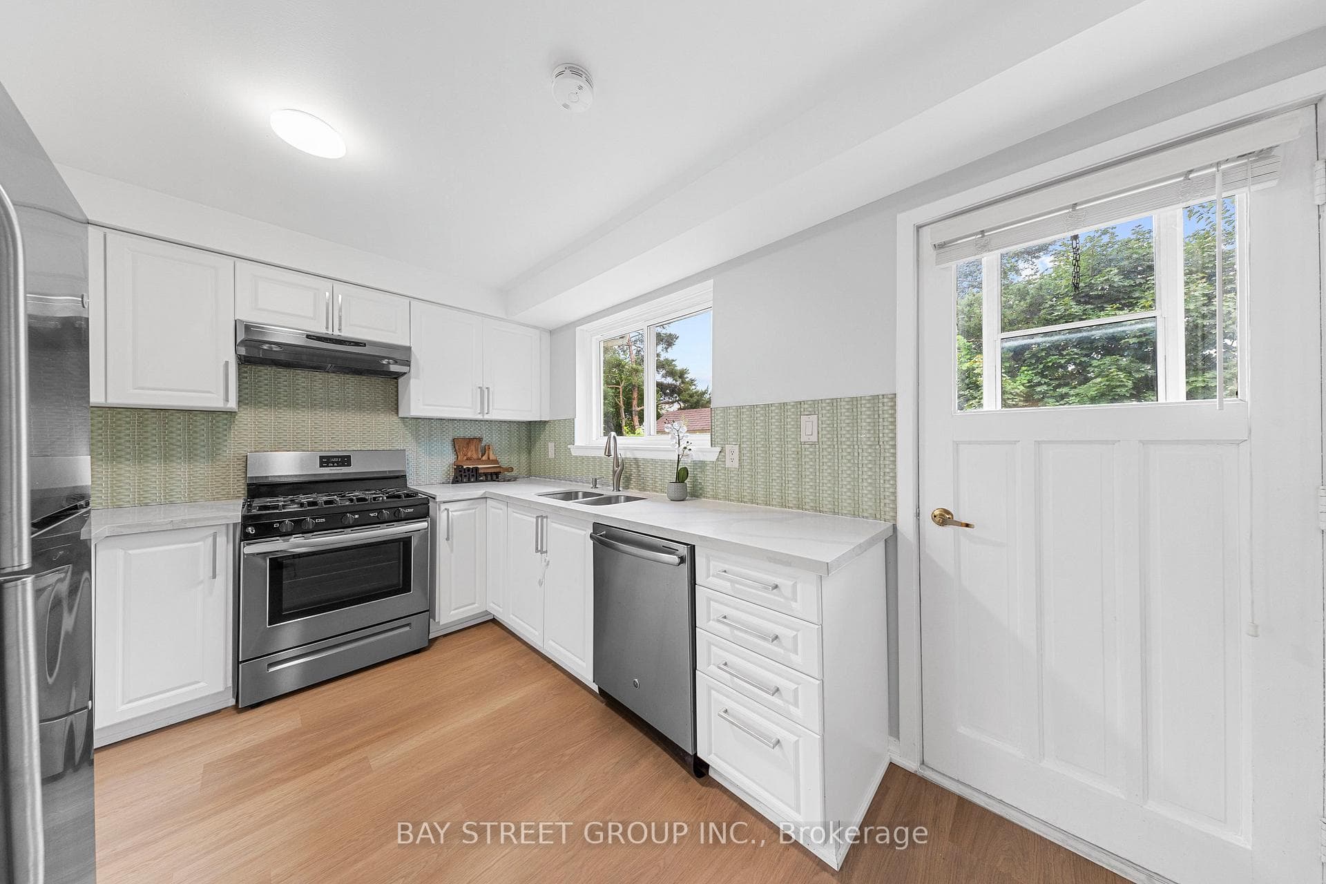 Kitchen With Backyard Door