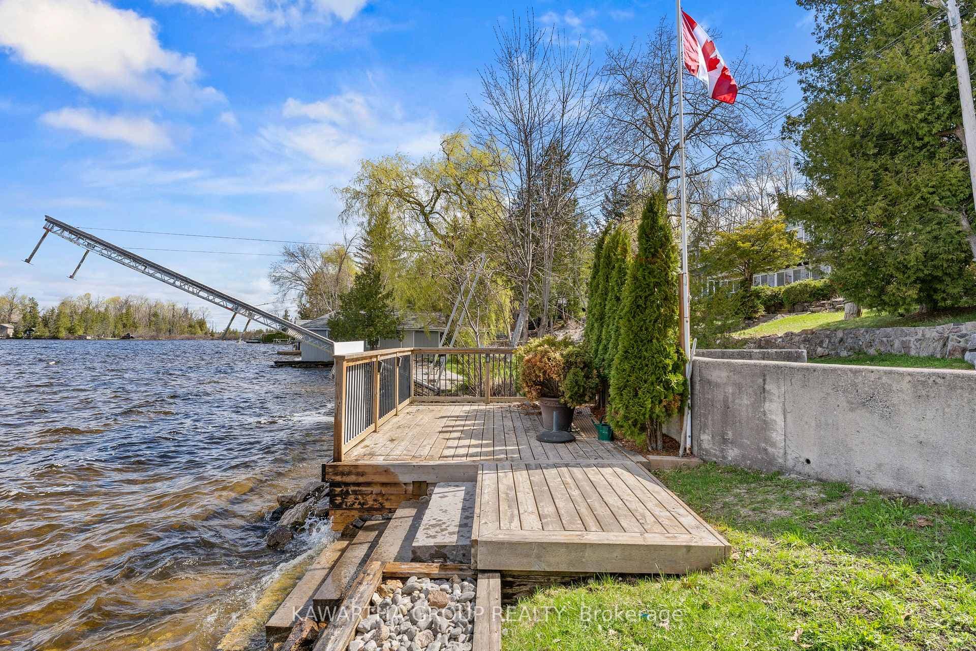 Lakeside Deck with Stairs into Lake