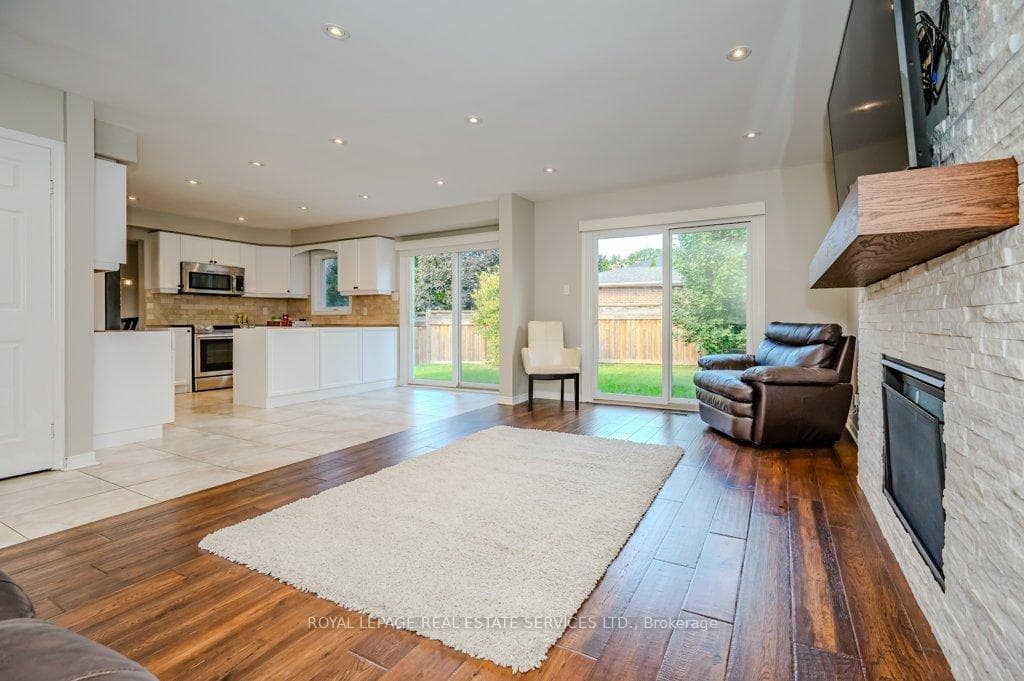 Family Room with Gas Fireplace & Walk-Out to Yard