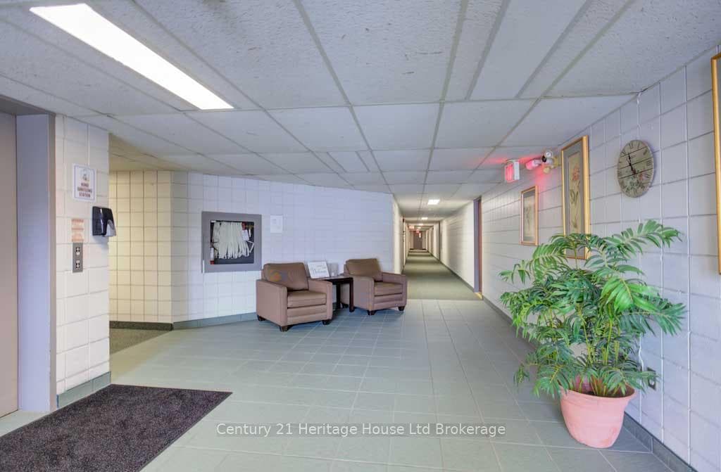 Building lobby and elevator
