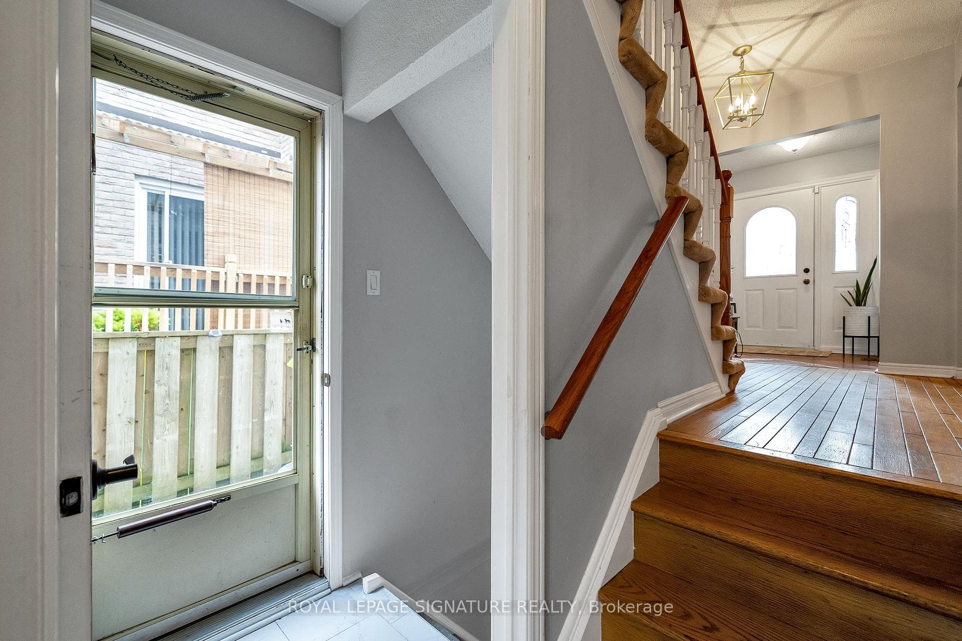 Side yard and basement entry