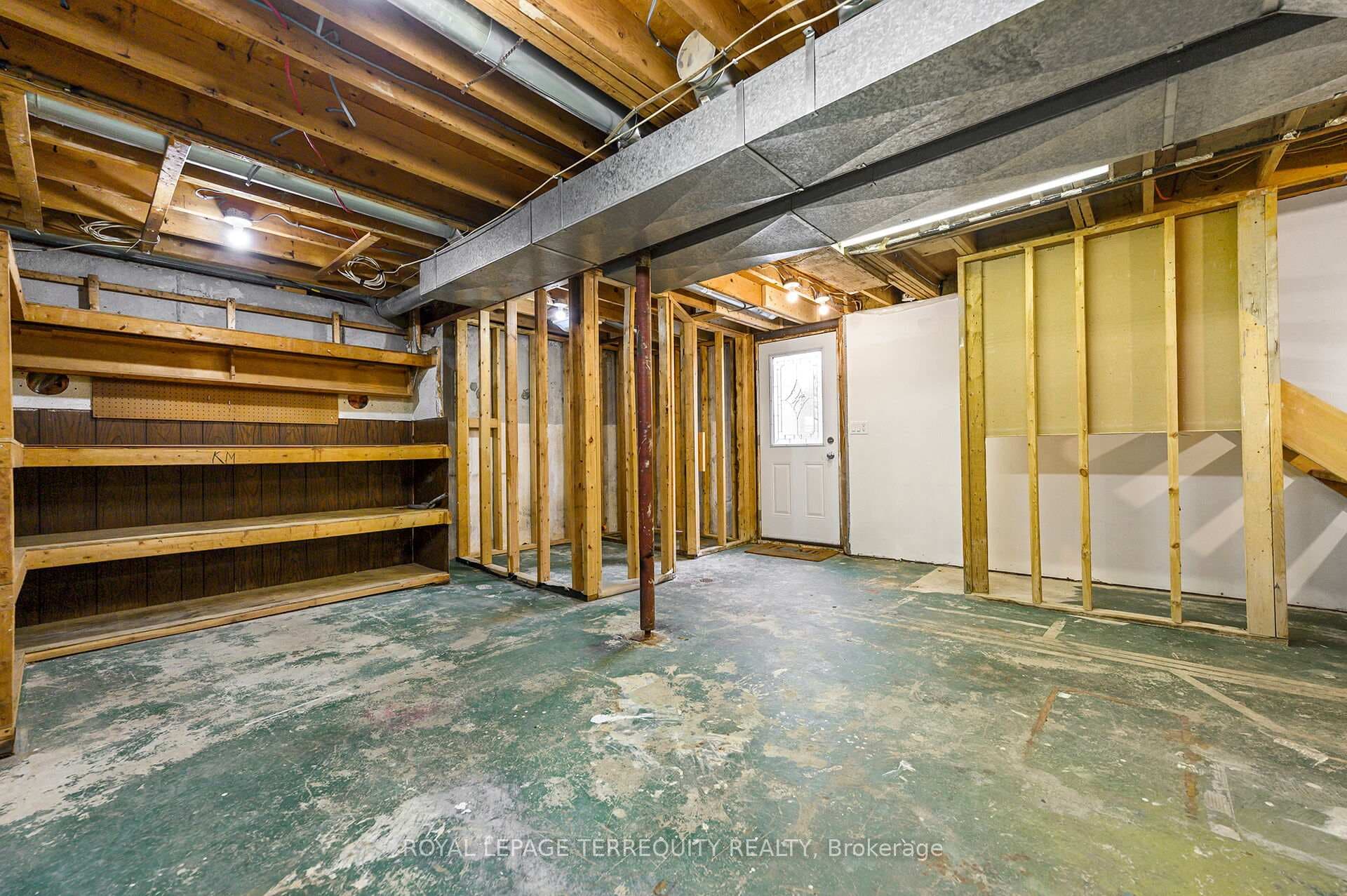 Lower Level with Walk Up Door to Backyard