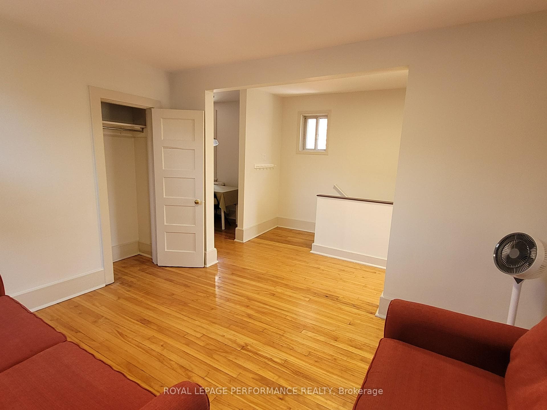 View from living room to top of the stairs