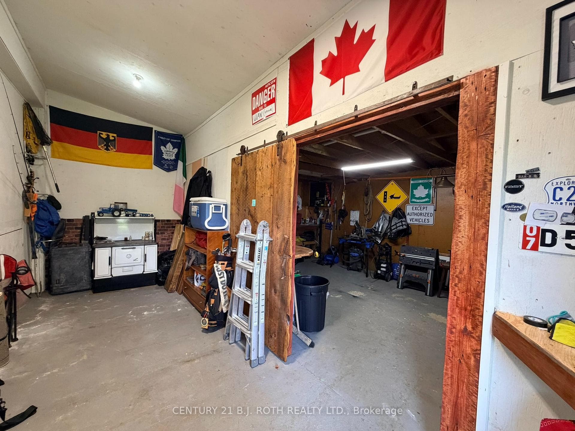 Connected inside with crawl space