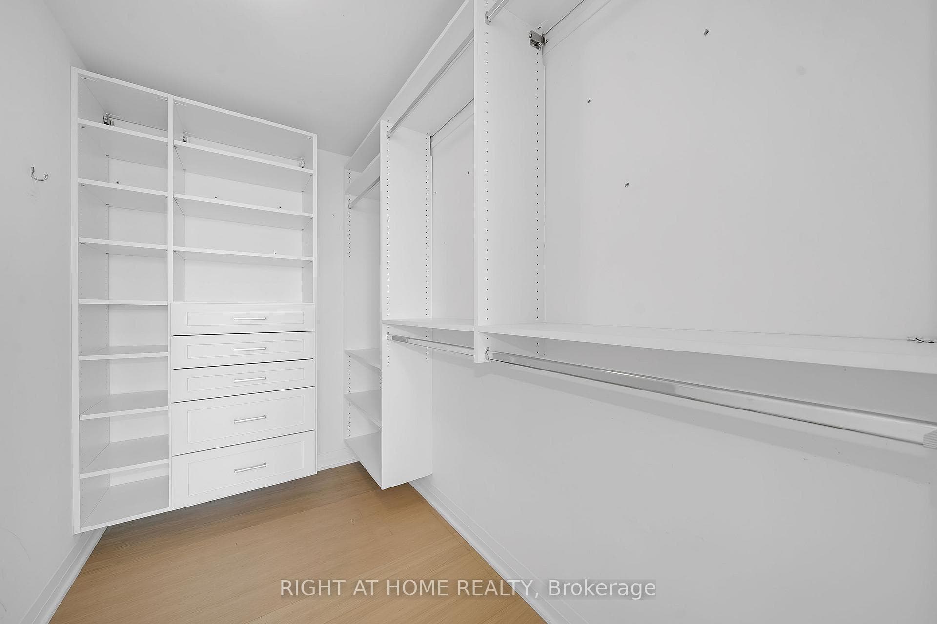 closet organizer at Master bedroom walk-in closet