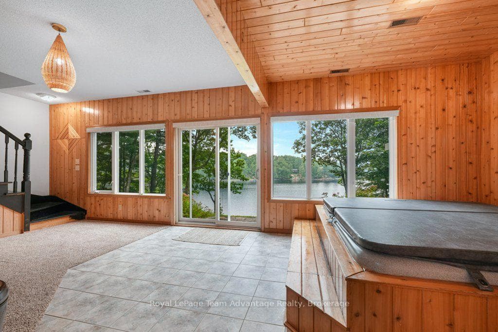 Lower level family room with walk out